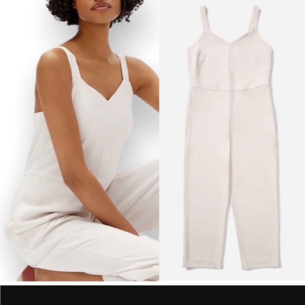 NEW Everlane The Japanese GoWeave Slip Jumpsuit in Pink Sand Size 2